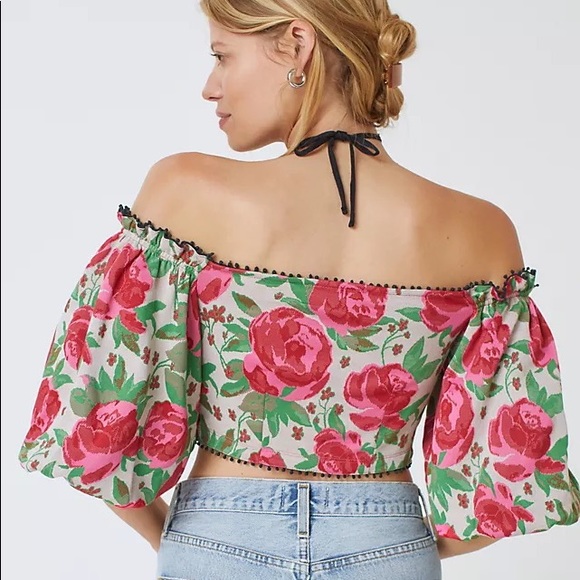 ✨ Anthropologie Frida Halter Top Sz L - Picture 2 of 5